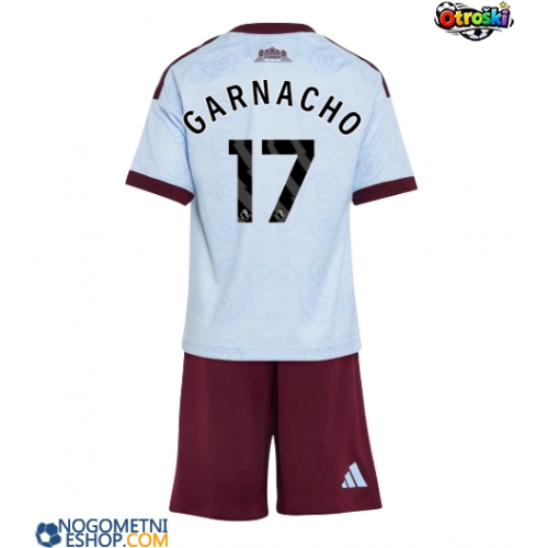 Otroški Nogometni dresi Aston Villa Alejandro Garnacho #17 Tretji 2026-27 Kratek Rokav (+ Kratke hlače)
